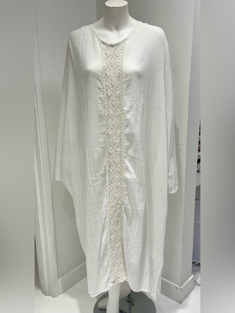Never been worn White cotton gauze cover up or dress one size fits all